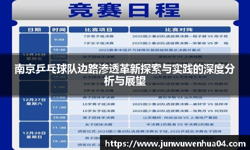 南京乒乓球队边路渗透革新探索与实践的深度分析与展望